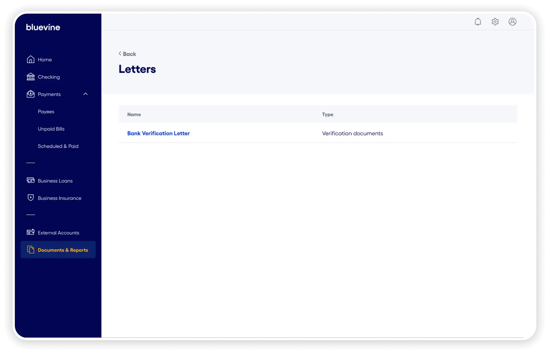 Bank Verification Letter