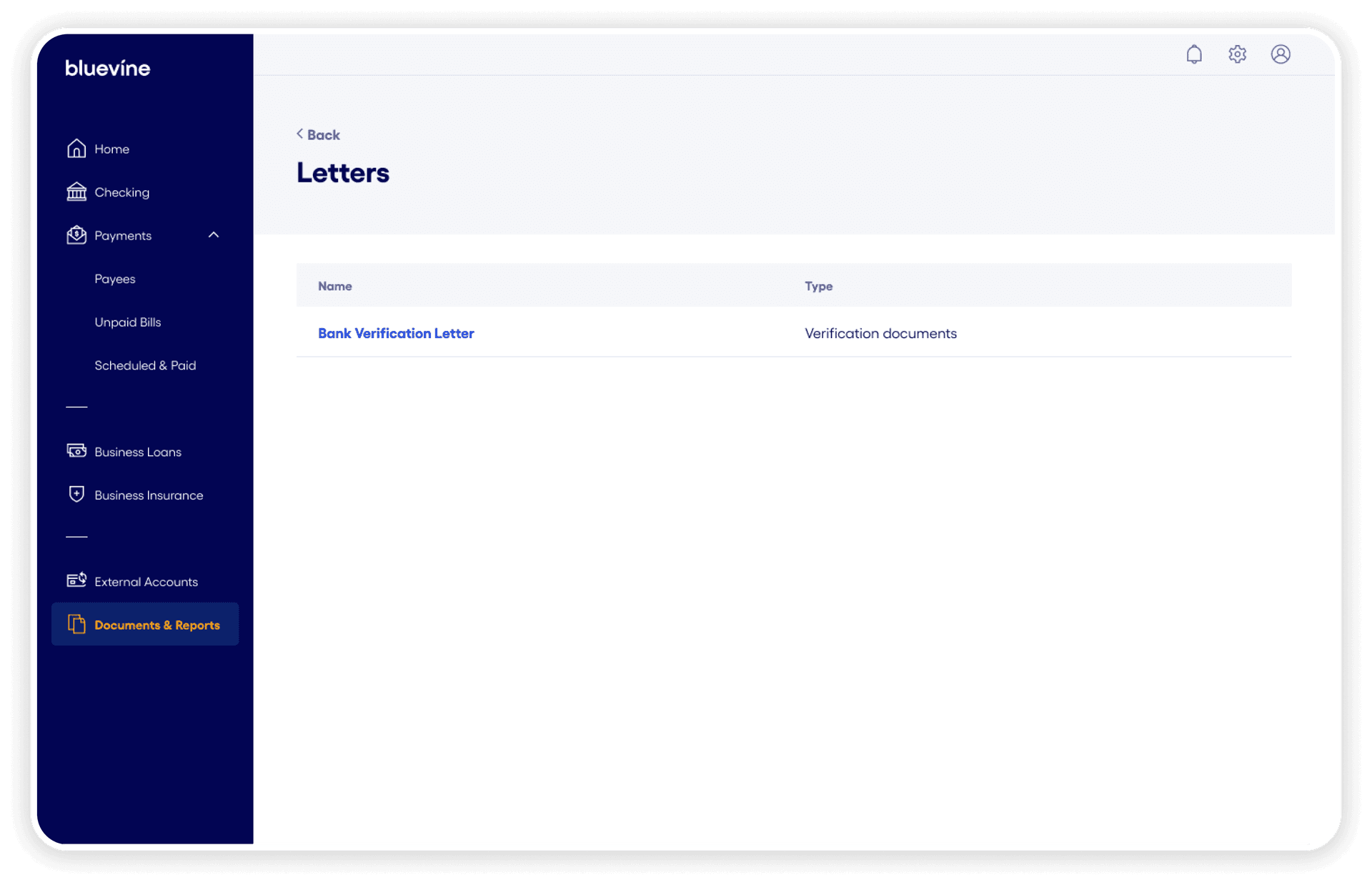 Bank Verification Letter