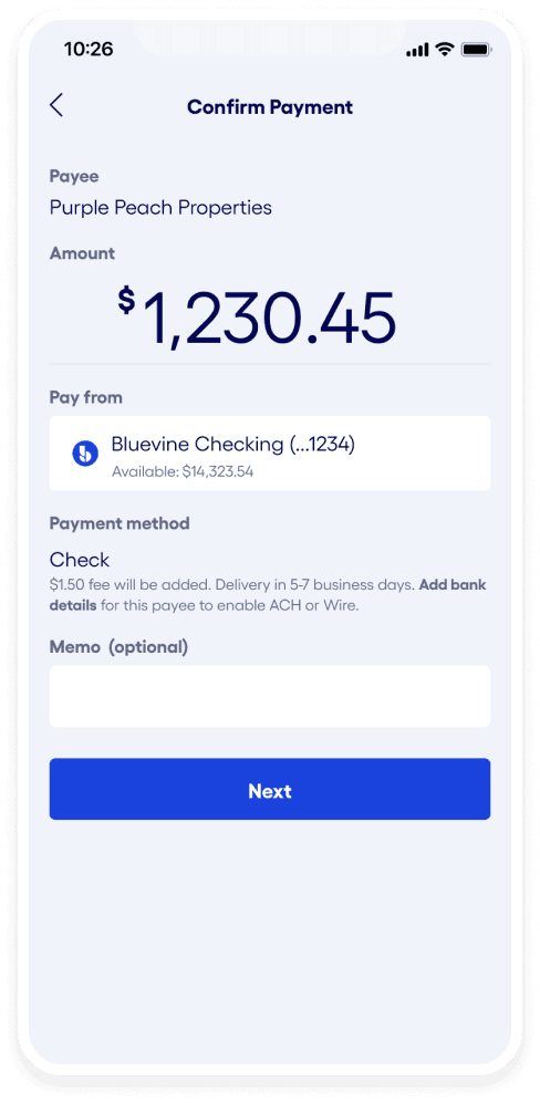 pay bills by check