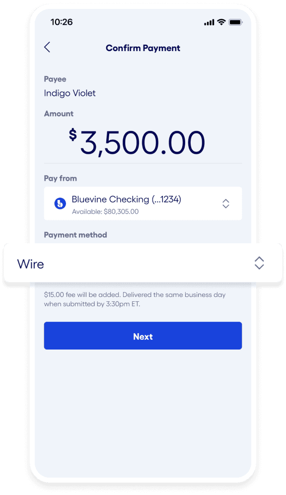 pay bills by wire