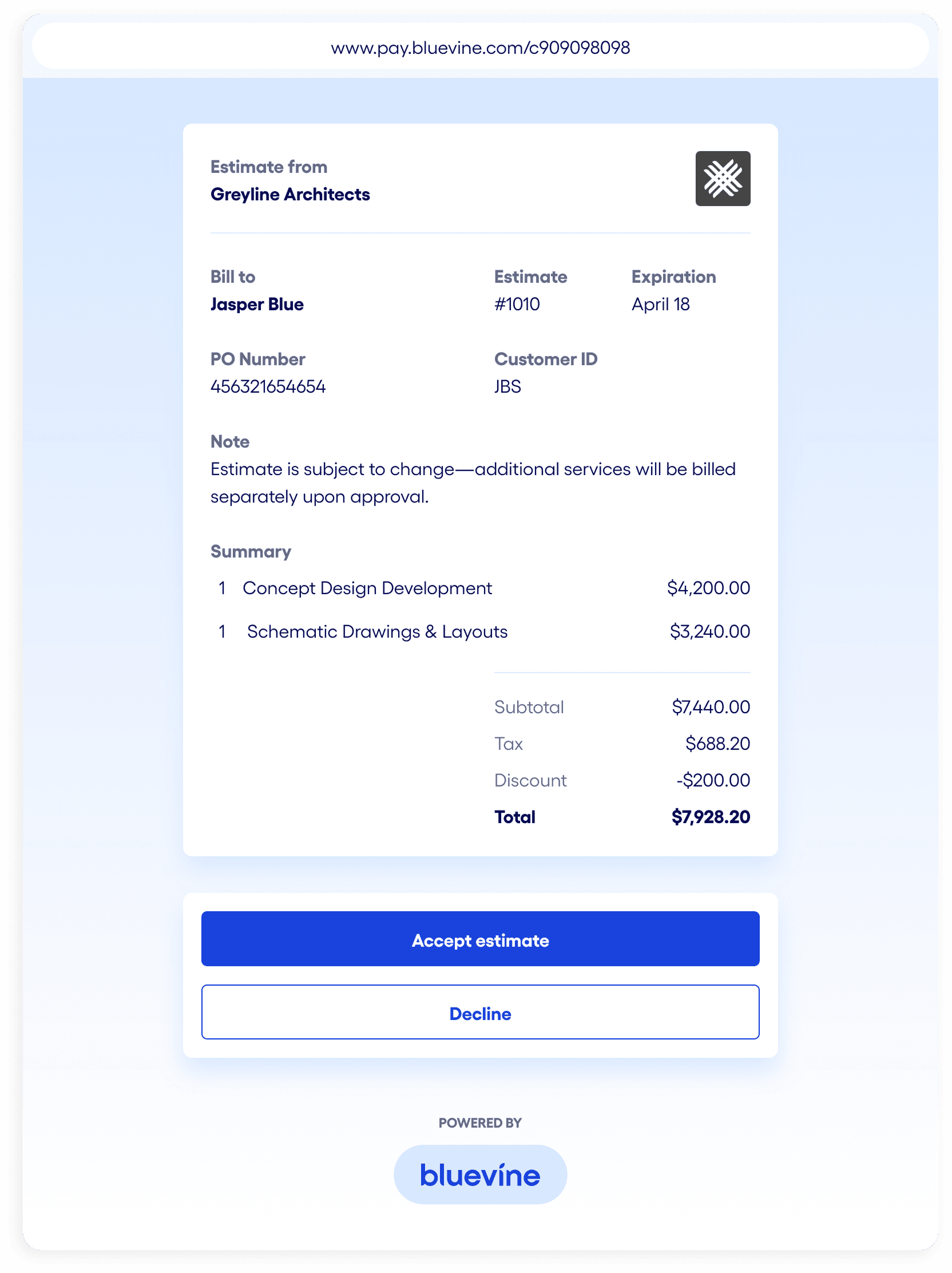 invoicing customer view