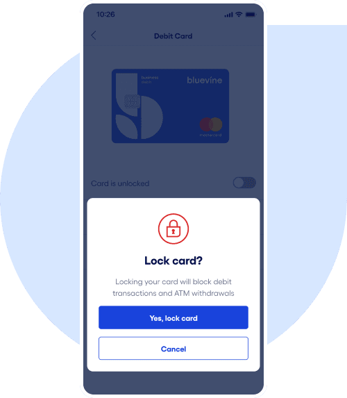 Bluevine Business Debit Card Lock