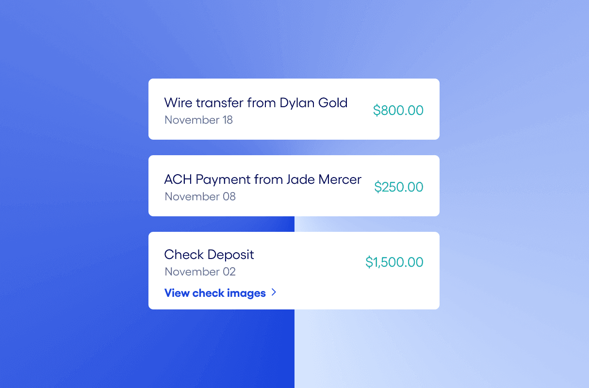 ACH, wires, and checks