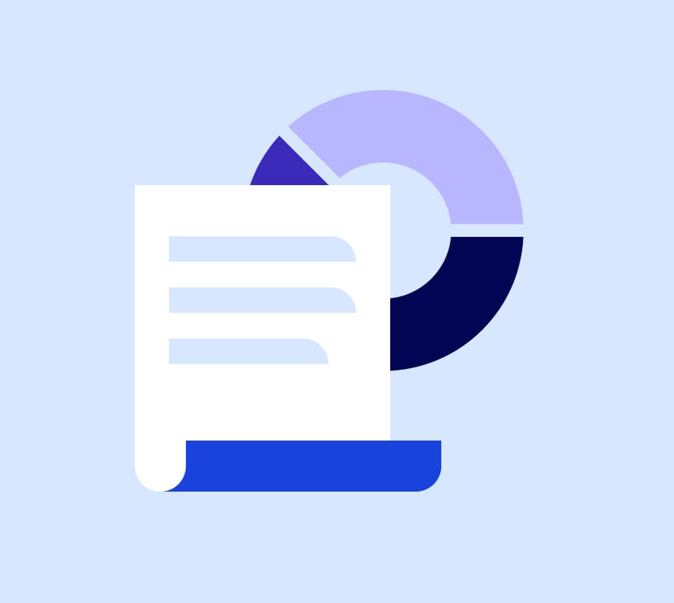 Illustration of a profit statement and a donut chart to show how co-owners can split profits.