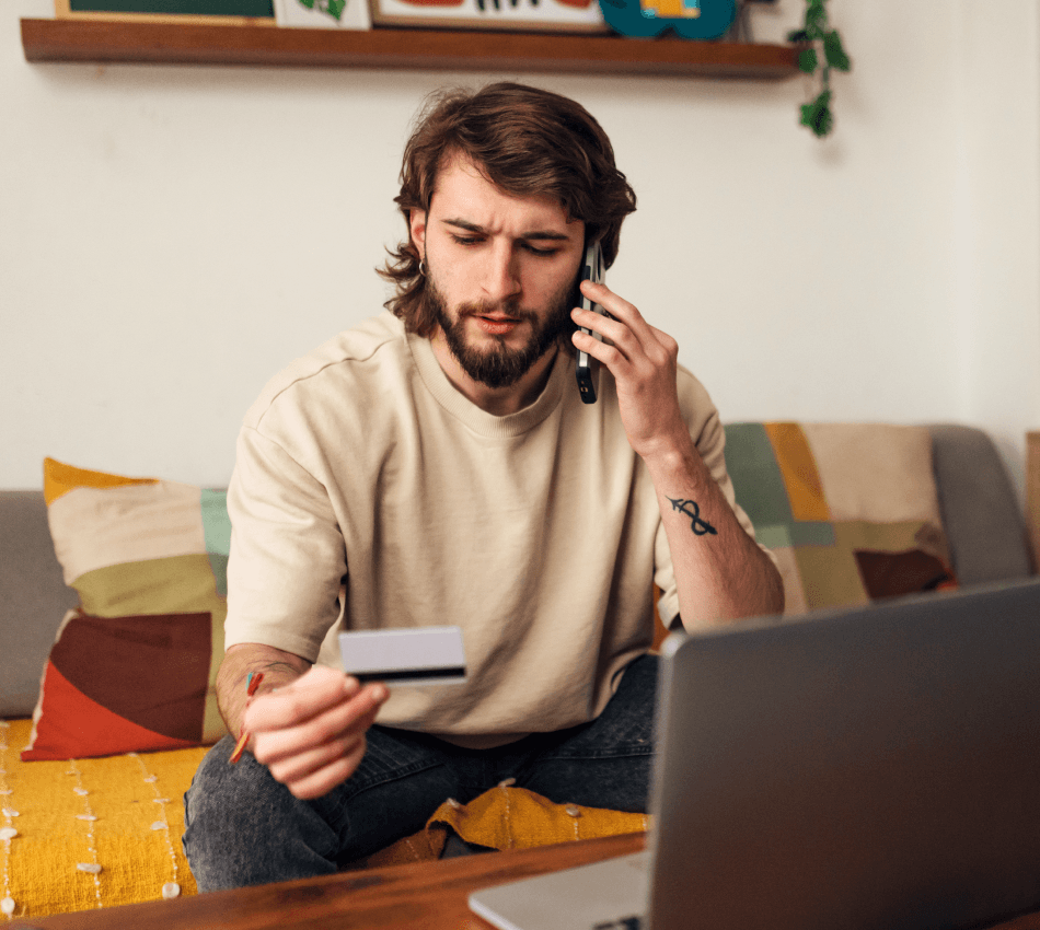 Customer disputes credit card charge over the phone.