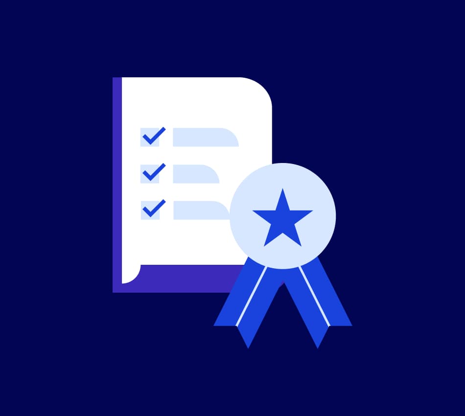 Illustration of a bill pay service with a badge to signify that it's the best option for your small business.