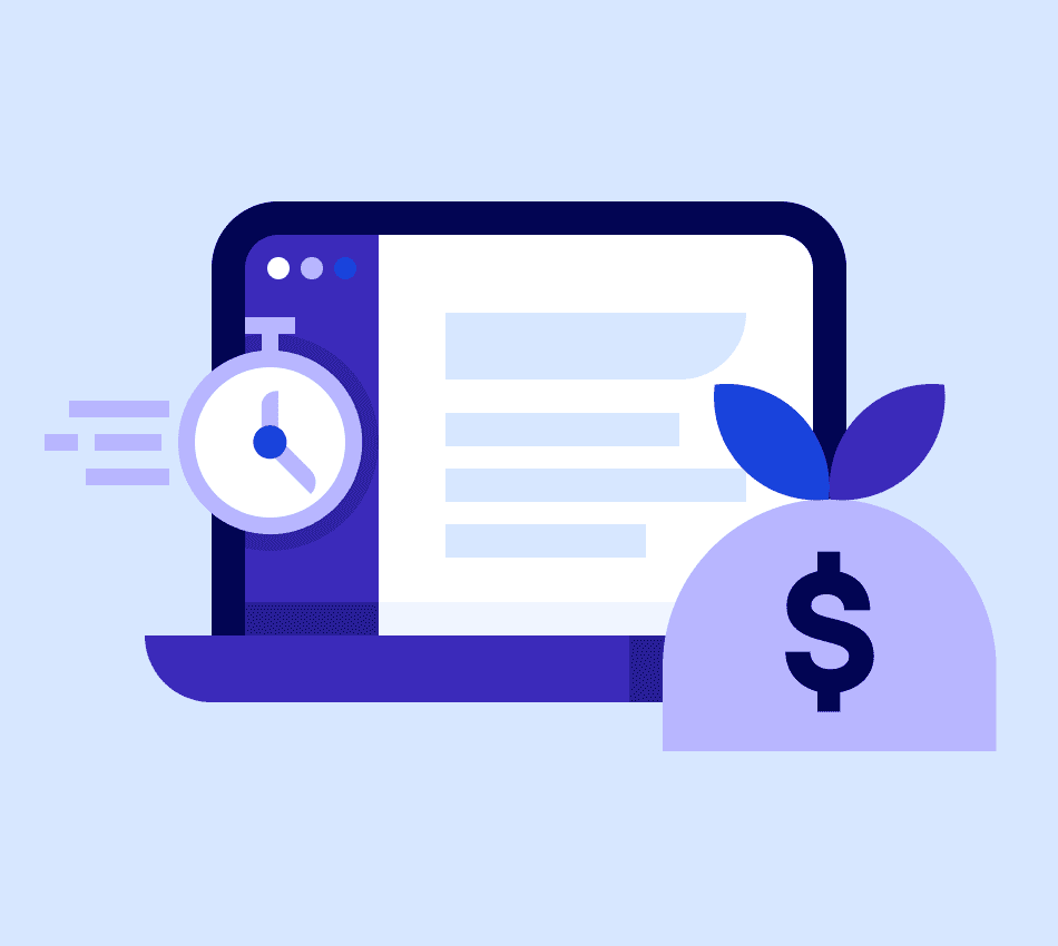 Illustration of a fast business line of credit application