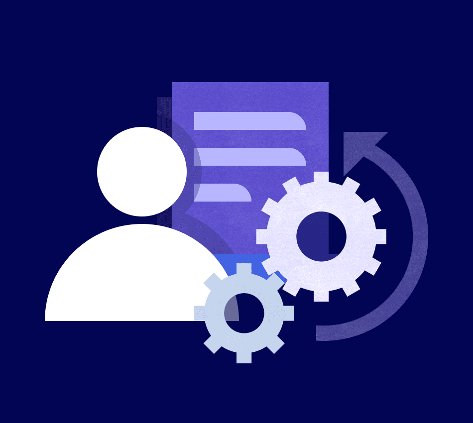 Illustration of AI-enabled workflows and systems saving time for small business owners and their teams