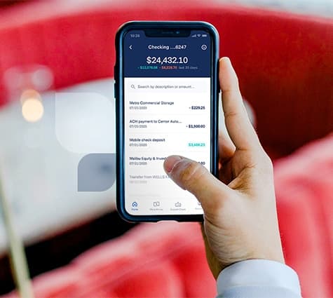 Small business owner managing money on-the-go