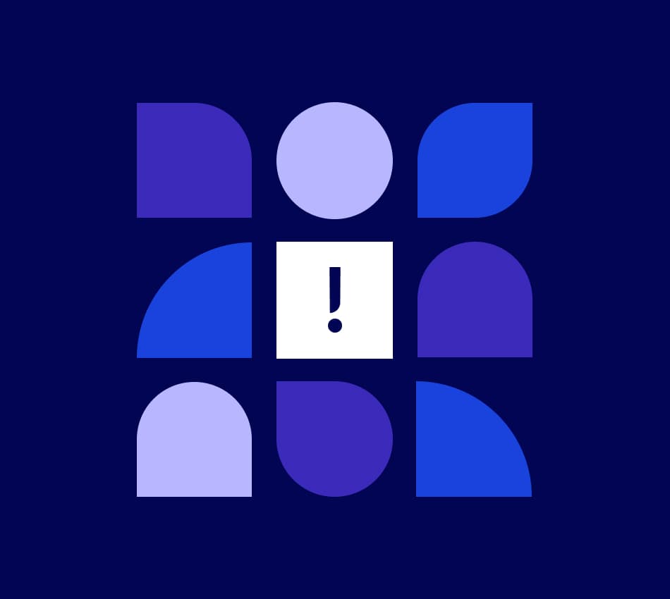 Illustration of colored shapes with white space in the center.