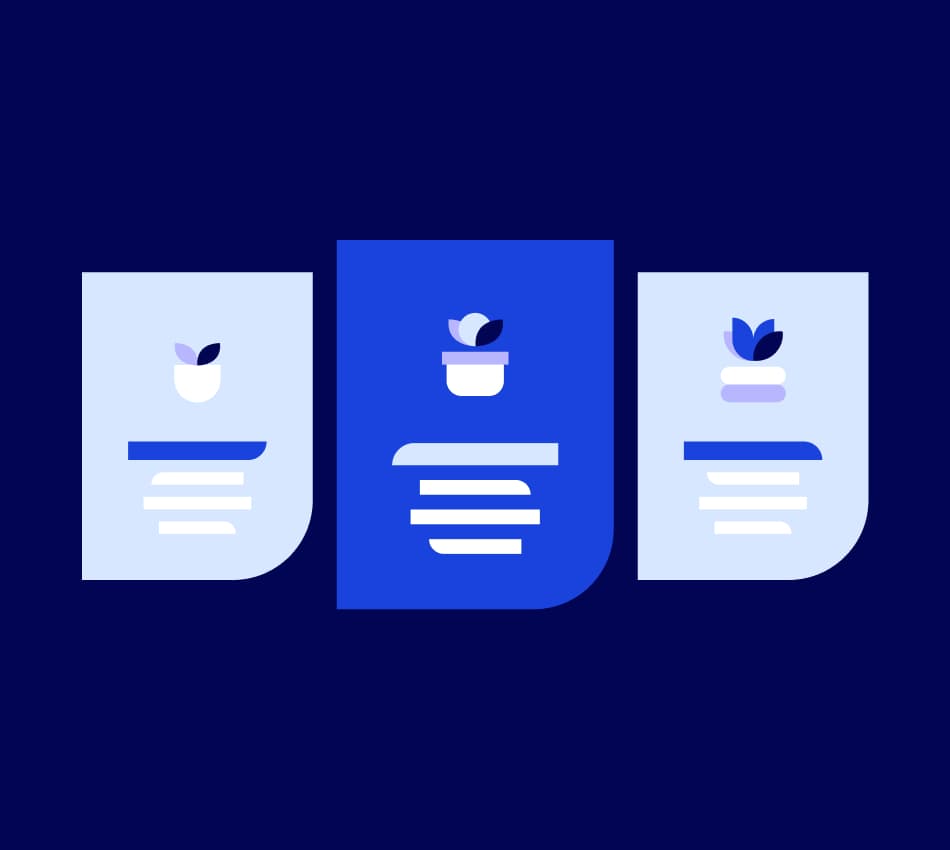 Illustration of 3 different business checking plans built to help businesses grow.