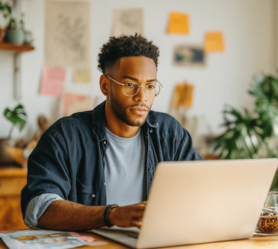 Small business owner searches the internet for the best business checking account.