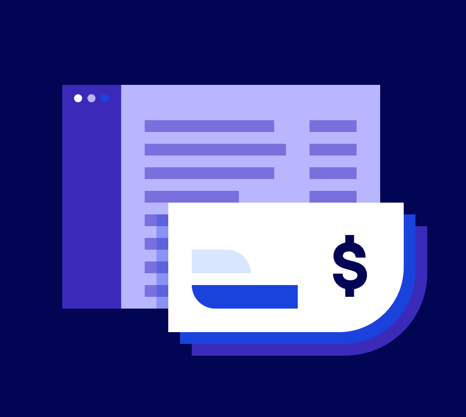 Illustration of business bank account used for payroll