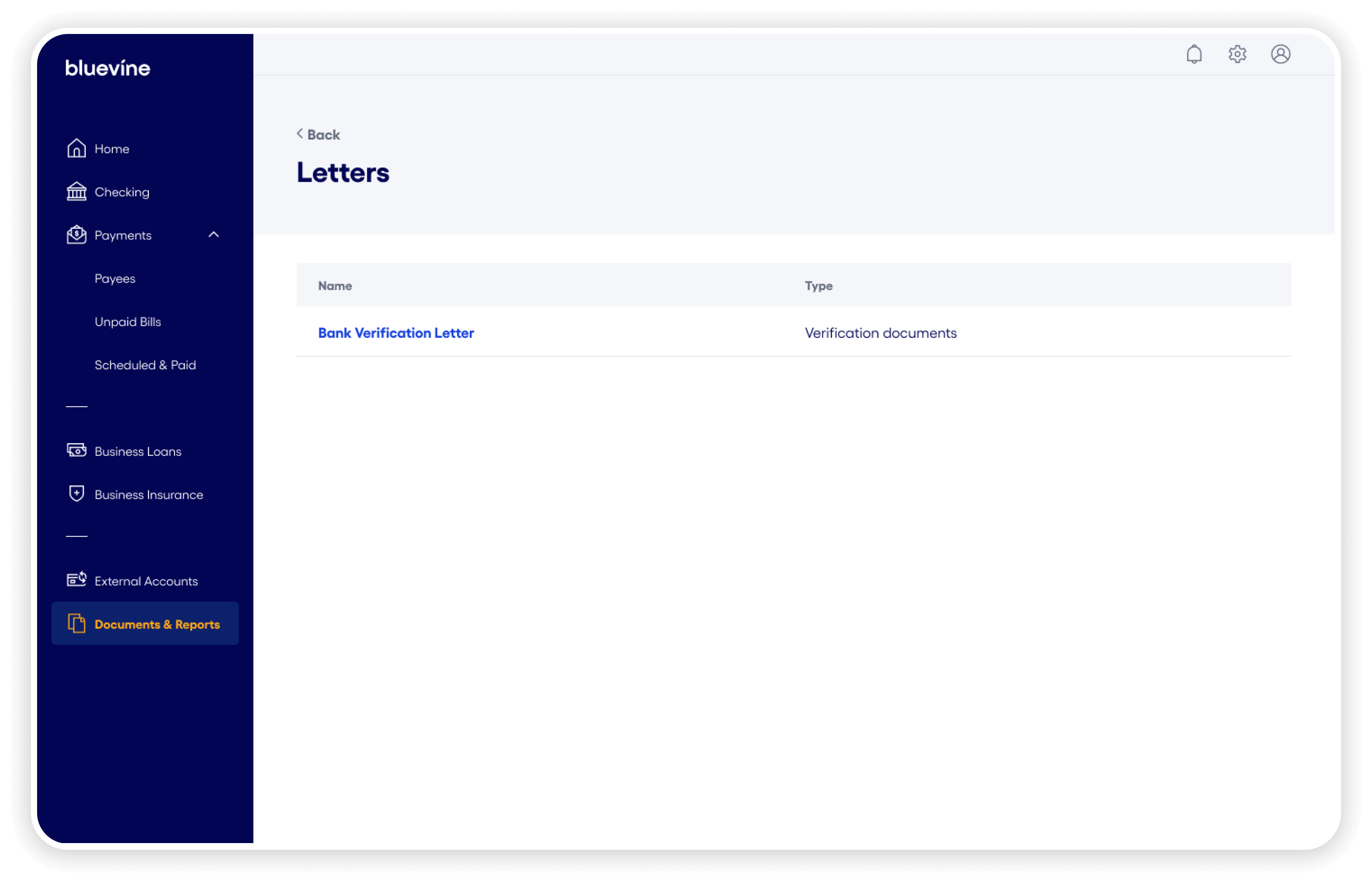 Bank Verification Letter